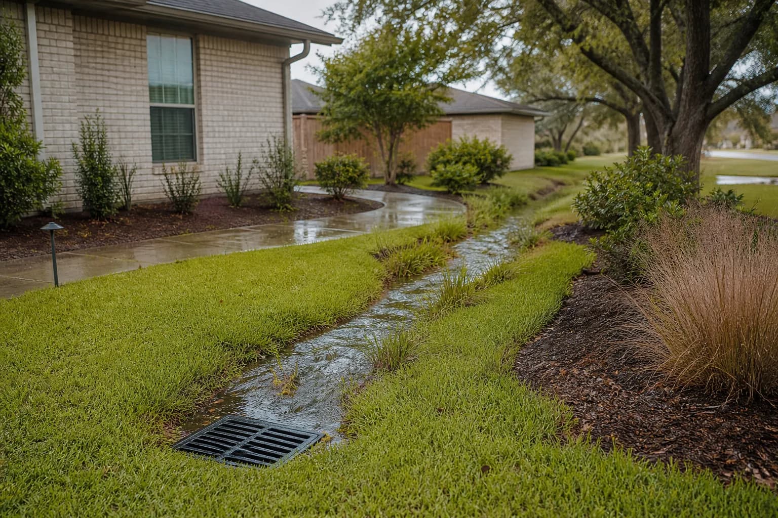 Illustrative view for Landscape Drainage & Erosion Control