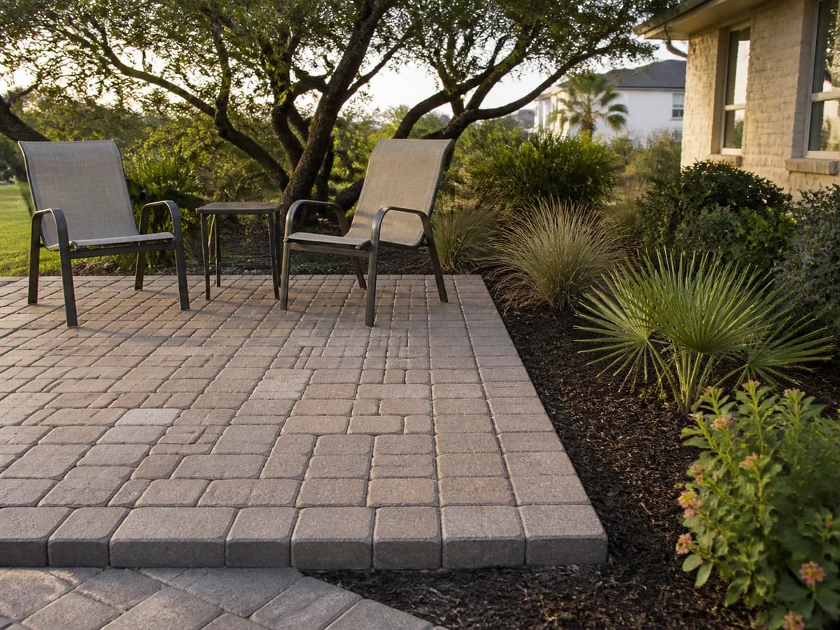 Illustrative patios scene