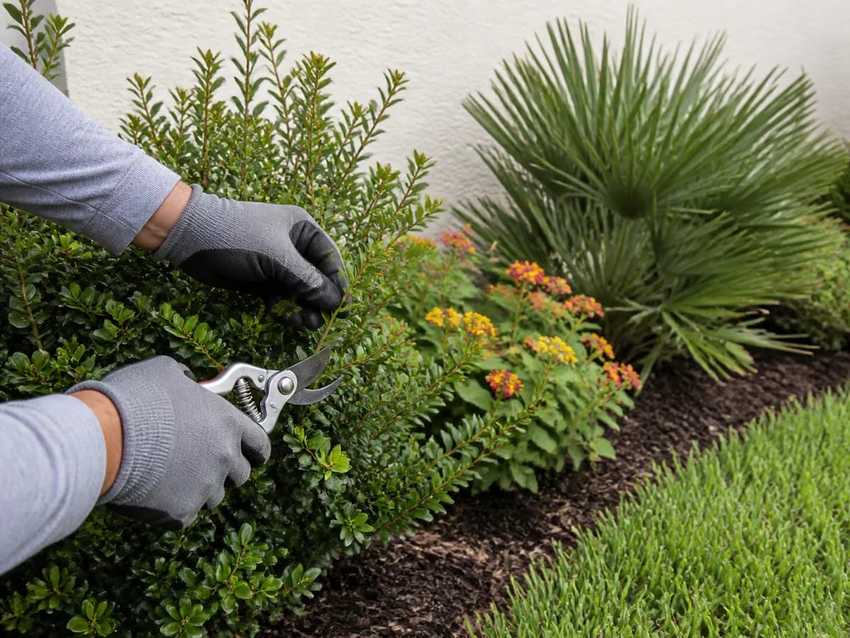 Illustrative selective pruning scene